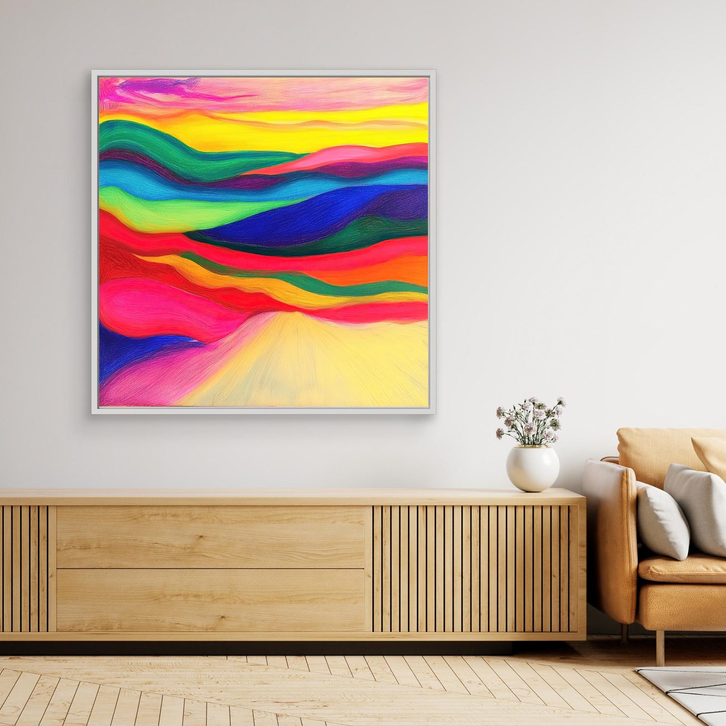 Chromatic Horizons: Waves of Colorful Serenity