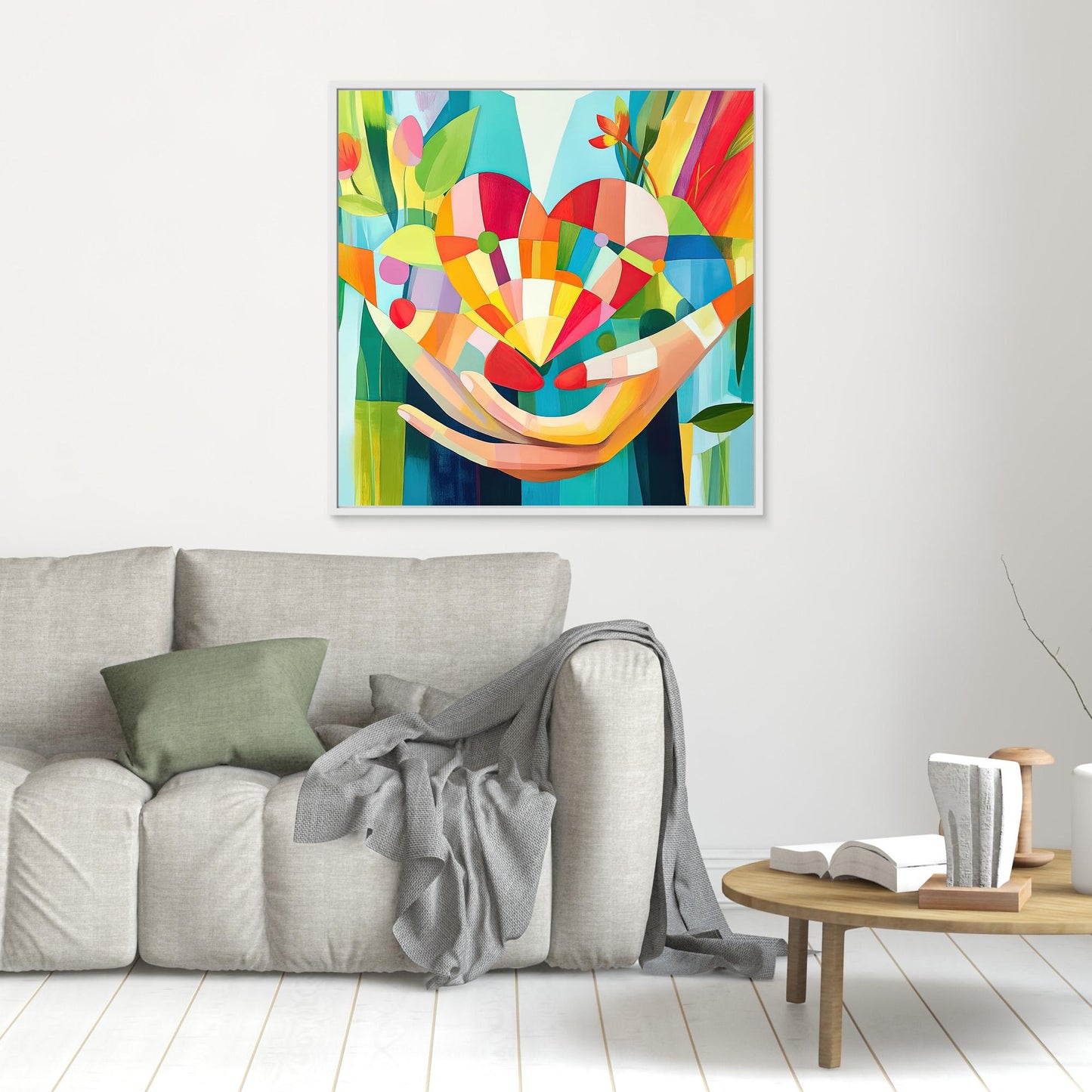 Loving Embrace: A Heartful Harmony of Color