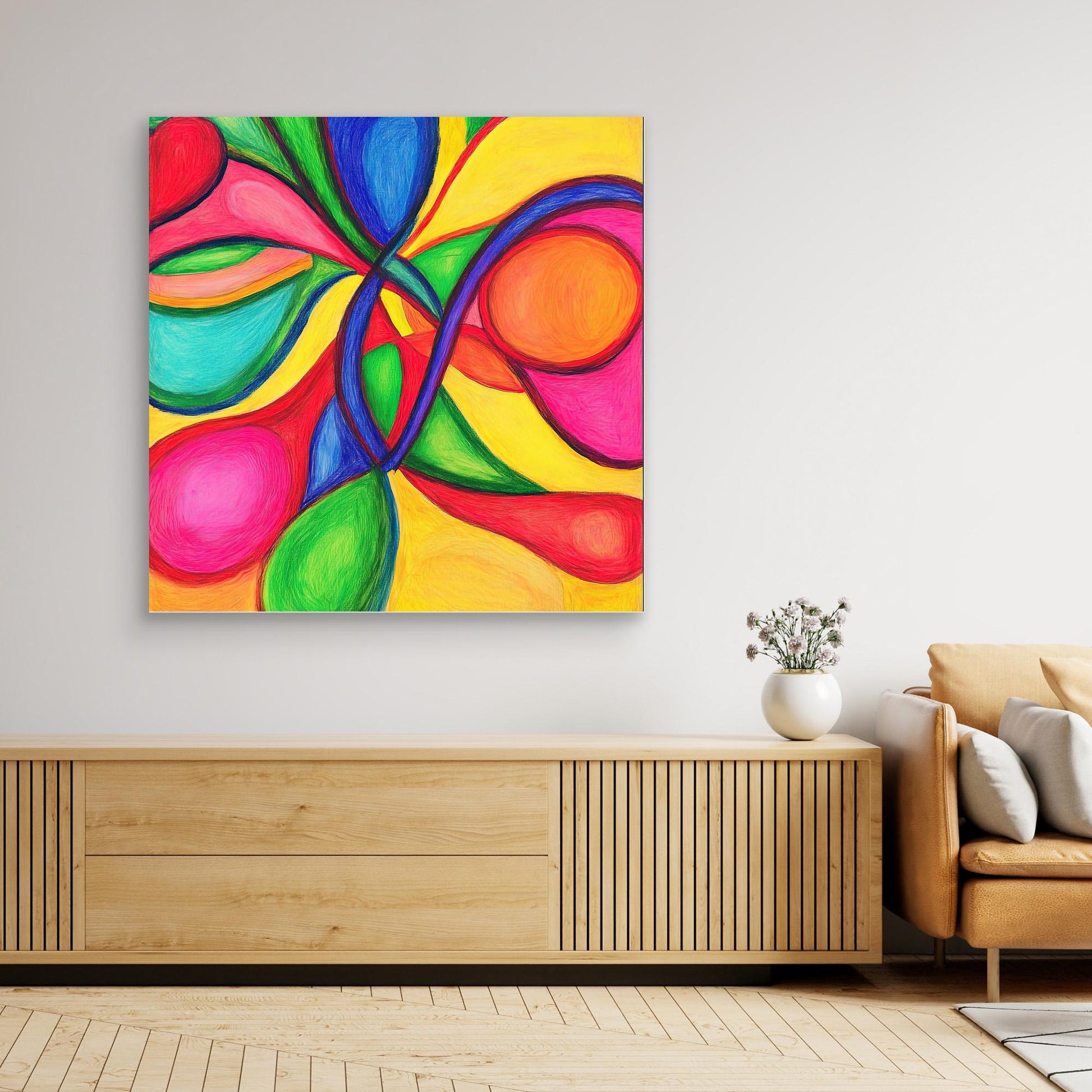 Vibrant Harmony: Abstract Explosion of Colors