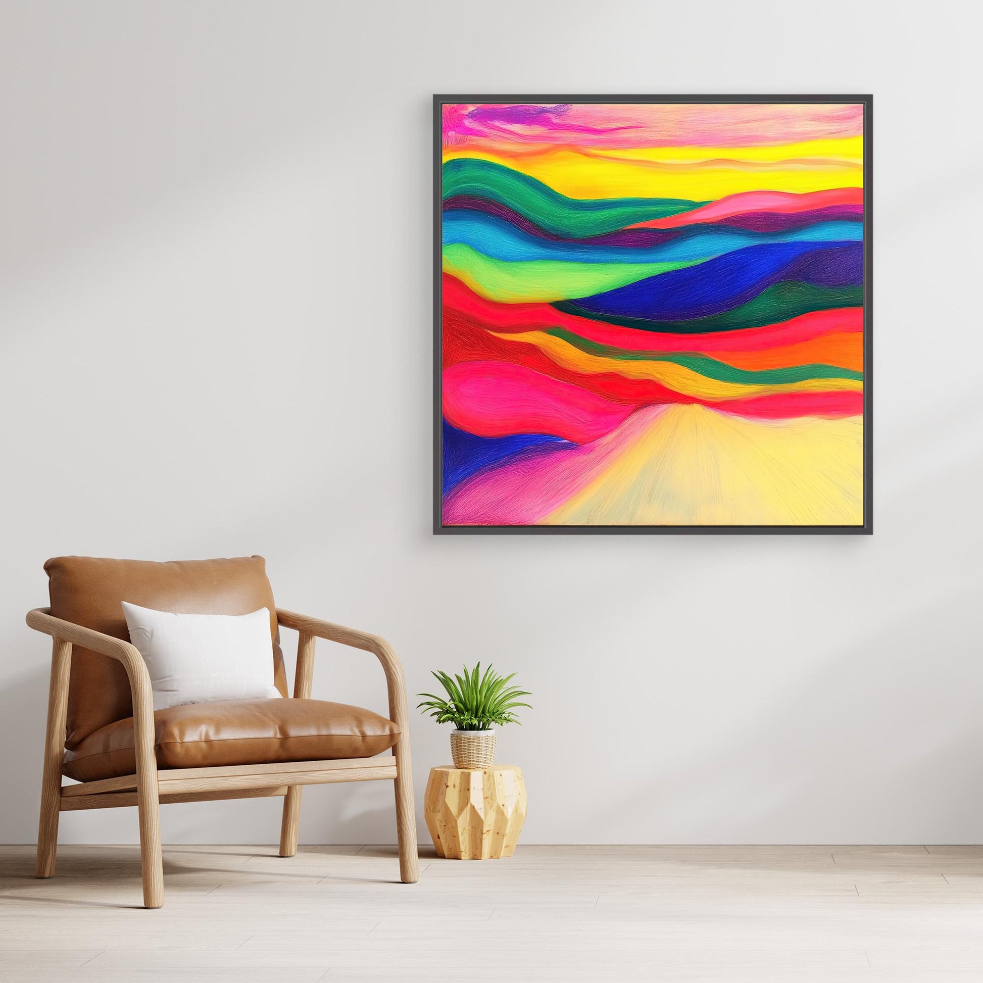 Chromatic Horizons: Waves of Colorful Serenity