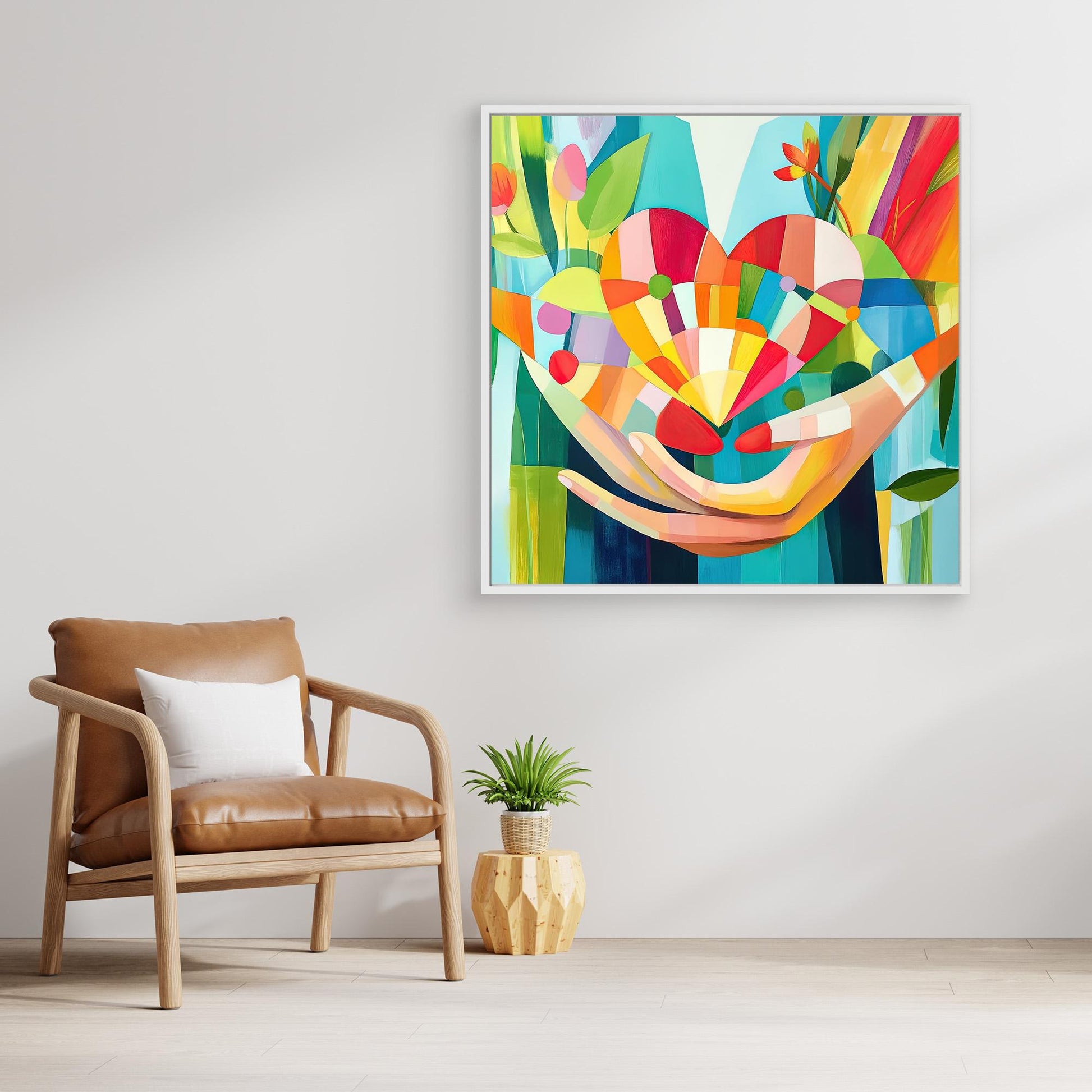 Loving Embrace: A Heartful Harmony of Color