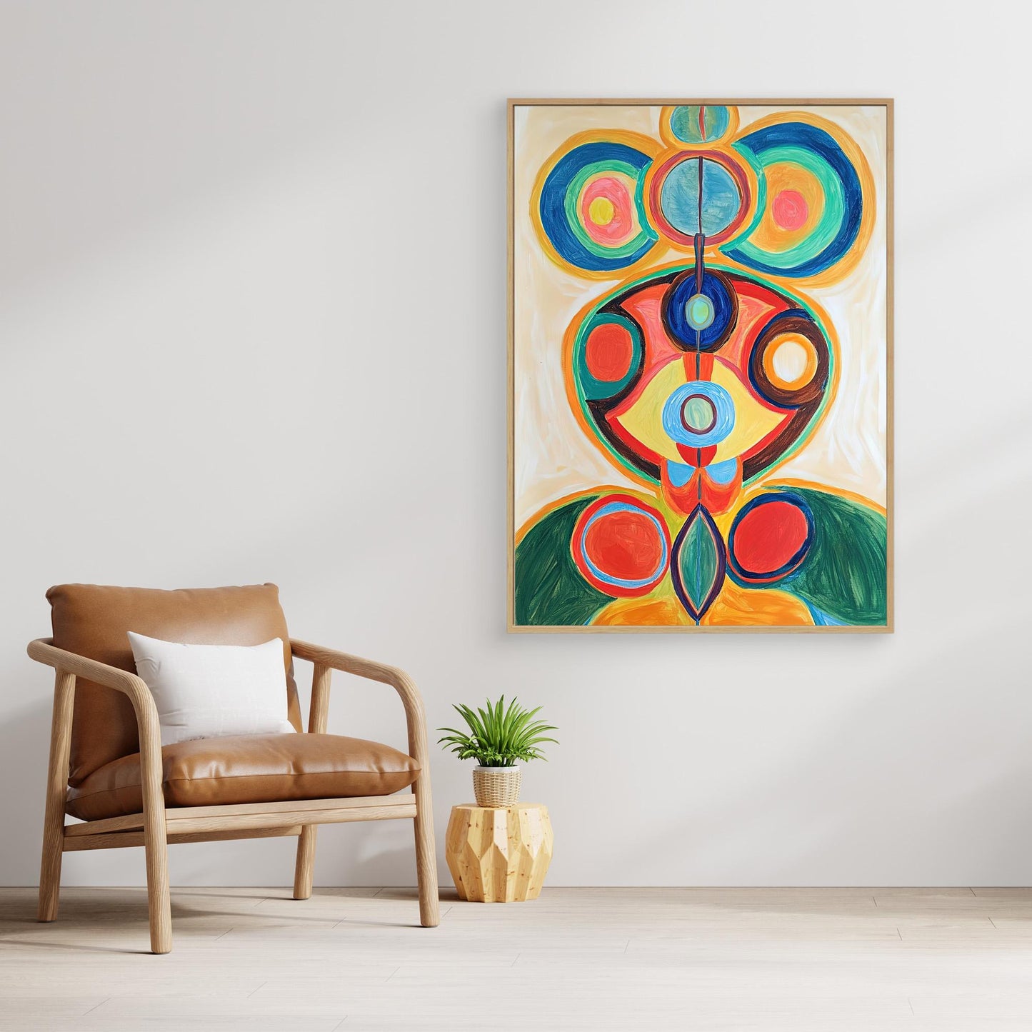 Abstract Spiritual Mandala Canvas Print | Vibrant Colors, Circular Design | Modern Spiritual Wall Art