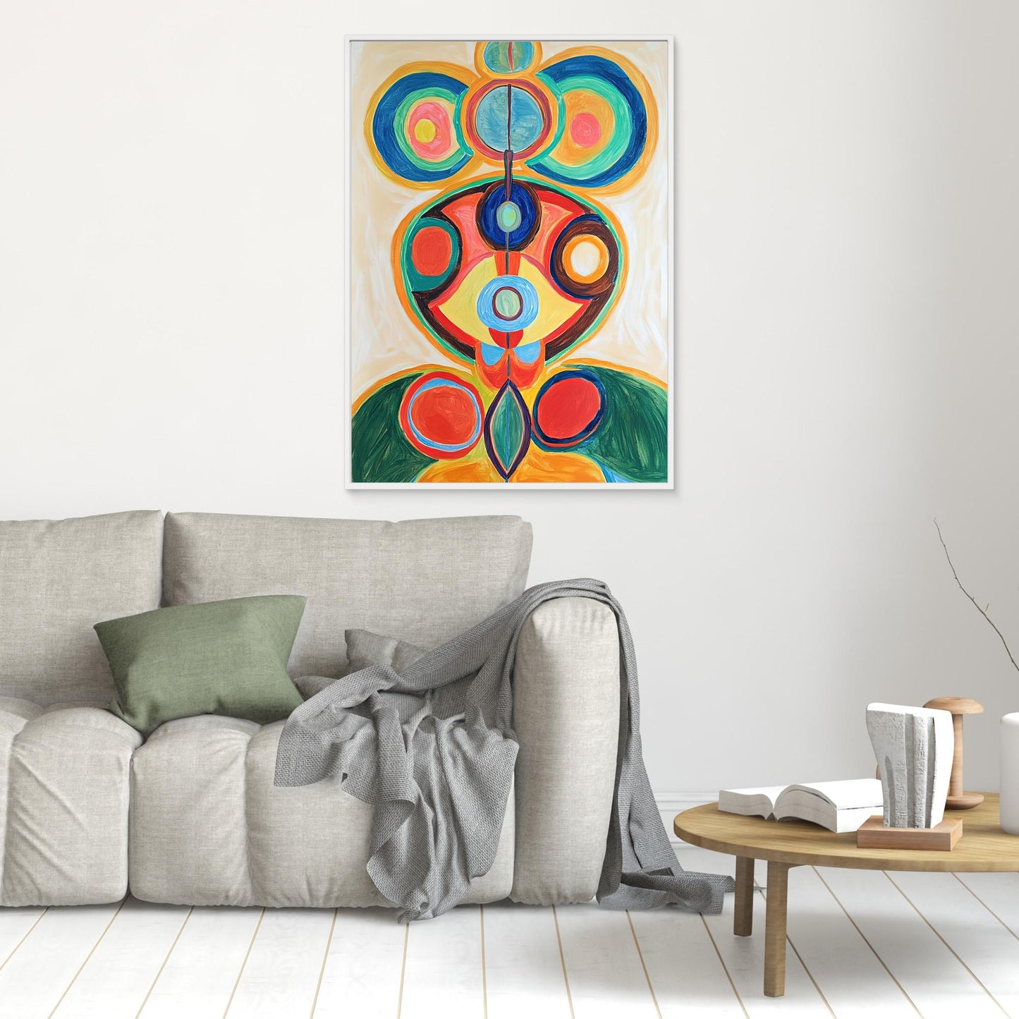 Abstract Spiritual Mandala Canvas Print | Vibrant Colors, Circular Design | Modern Spiritual Wall Art