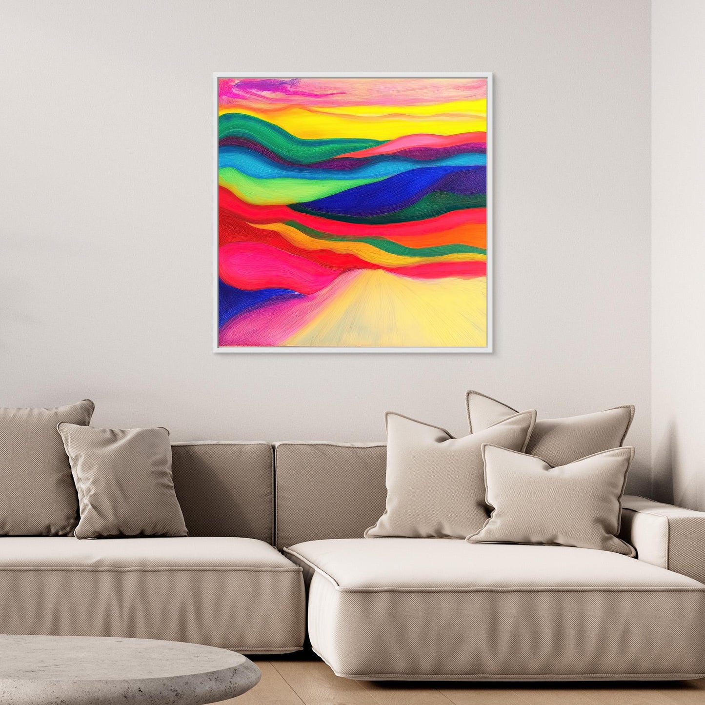 Chromatic Horizons: Waves of Colorful Serenity