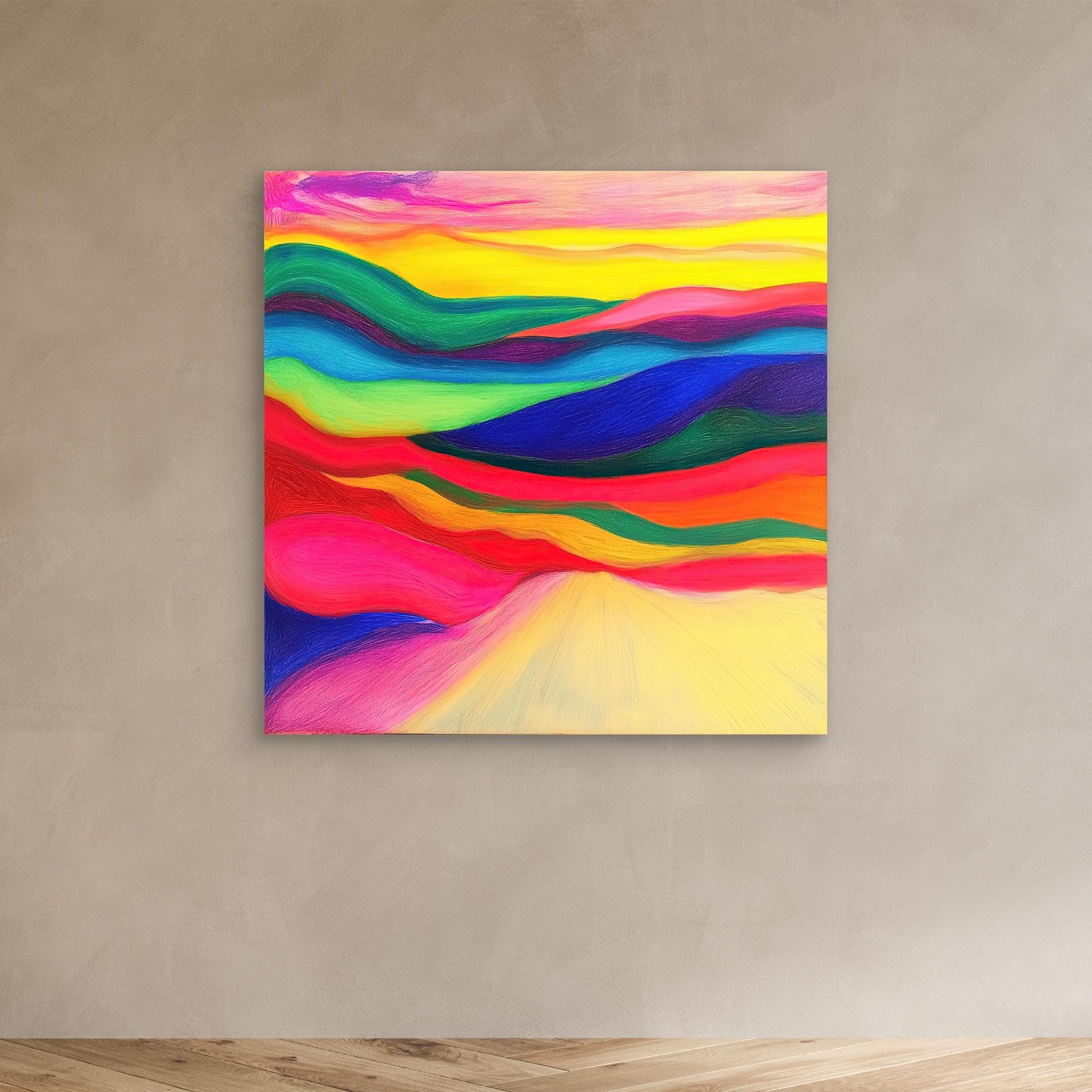 Chromatic Horizons: Waves of Colorful Serenity